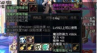 DNF悲鸣首饰的属性和适用角色是什么？